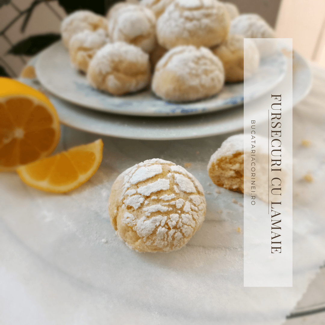 Fursecuri cu lamaie/Lemon crinkle cookies