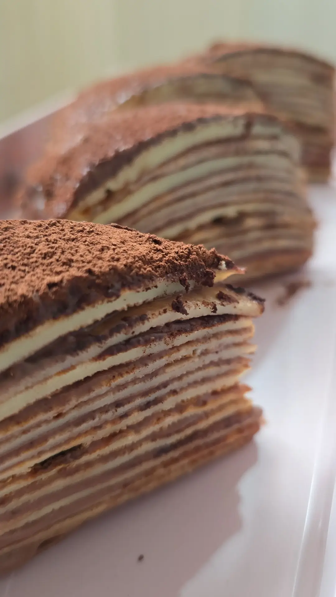 Chocolate crepe cake-tort de clatite cu ciocolata